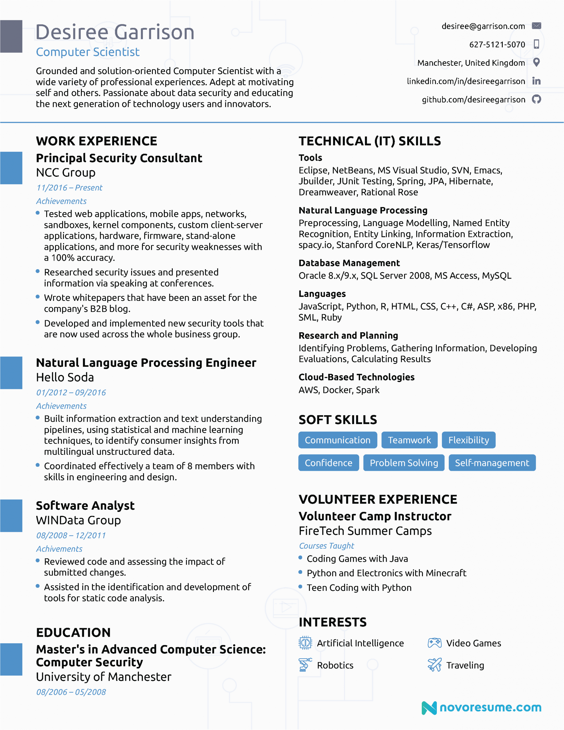 Resume Samples for Computer Science Engineers Puter Science Resume [2020] Guide & Examples