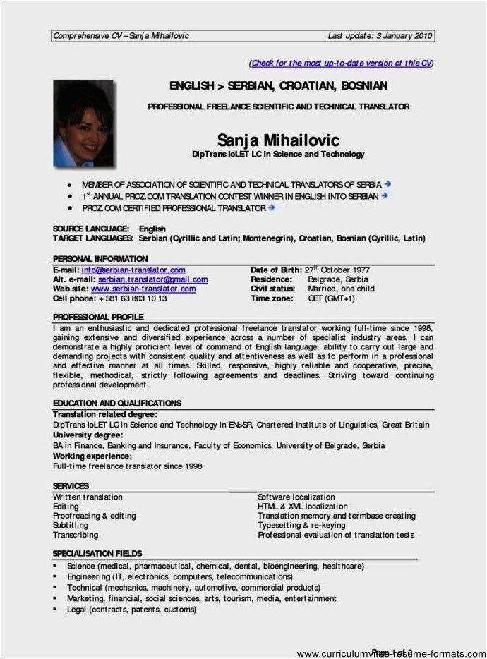 Resume Samples for Experienced Professionals Free Download Example Resume for Experienced Professional
