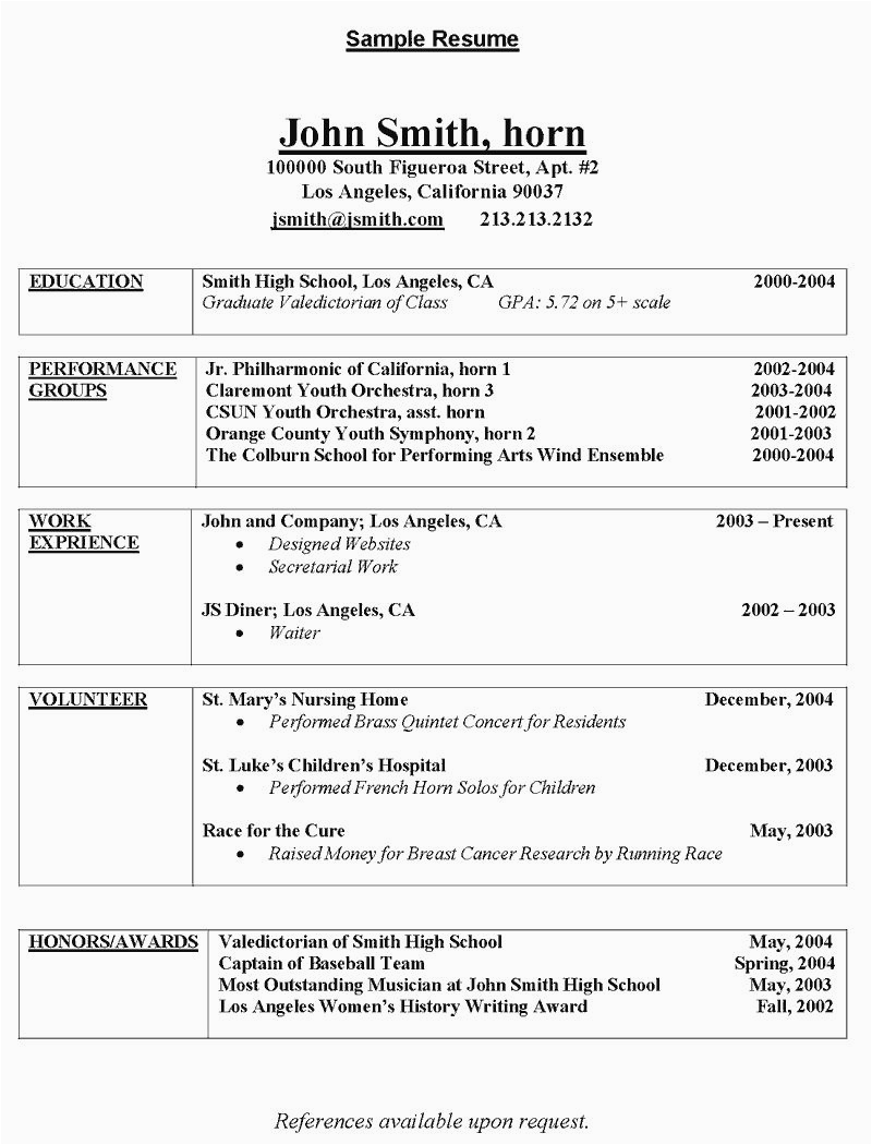Resume Samples for High School Students Applying to College 25 Resume Template College Application In 2020