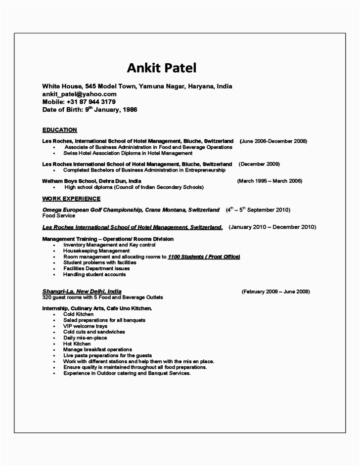 Resume Samples for International Students In Canada International Student Resume and Cv Examples Free Download