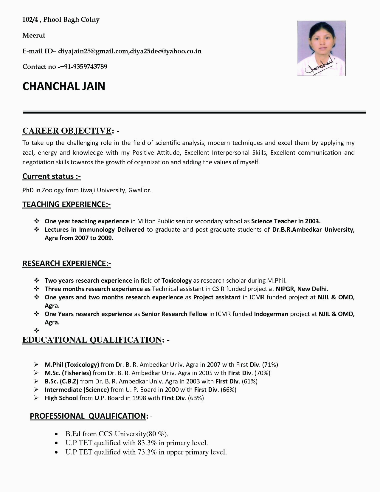 Resume Samples for Jobs In India 12 Resumes Elementary Teachers Radaircars