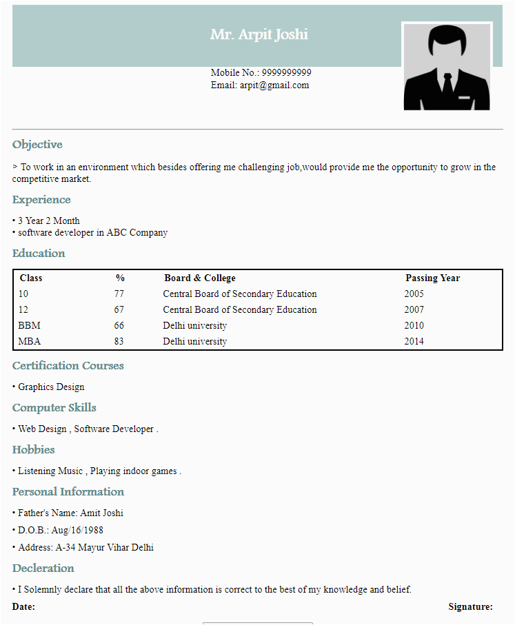 Resume Samples for Jobs In India Resume for Jobs In India Best Resume Examples
