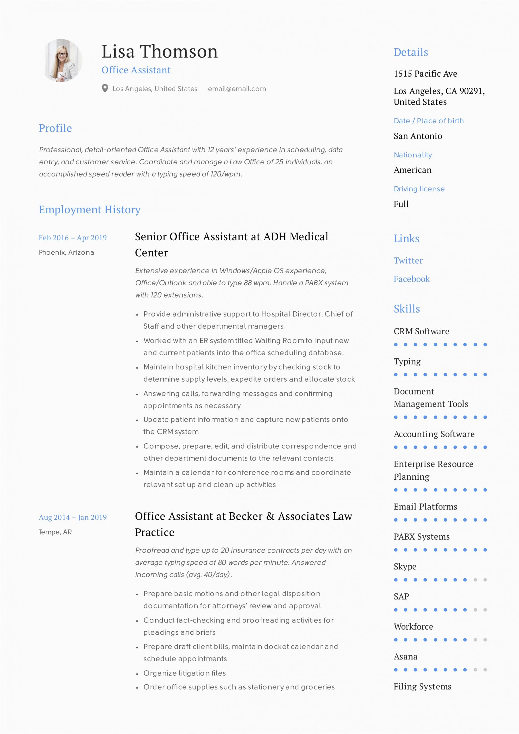 Resume Samples for Office assistant Job Fice assistant Resume Writing Guide