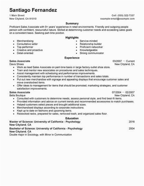 Resume Samples for Part Time Jobs In Canada Best Resume for Part Time Job In Canada Job Retro