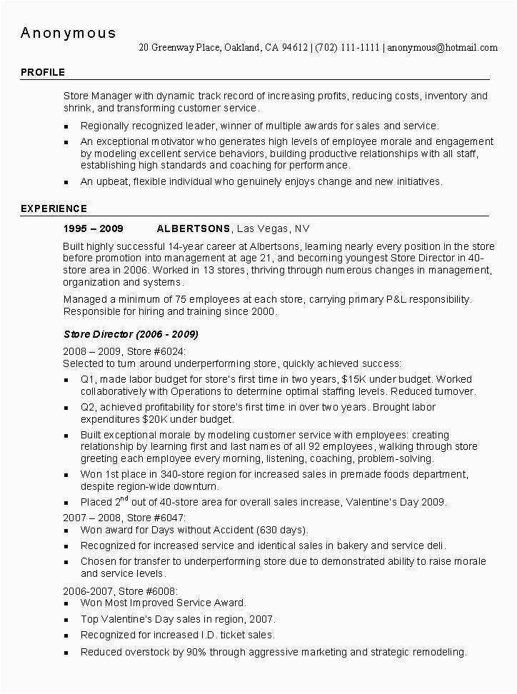 Resume Samples for Retail Store Jobs Retail Resume Example Retail Industry Sample Resumes