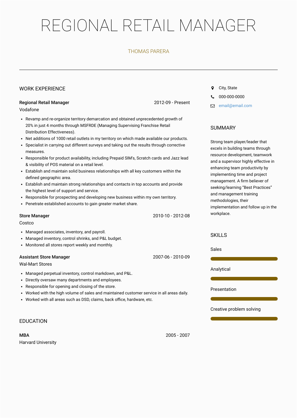 Resume Samples for Retail Store Jobs Retail Resume Samples and Templates
