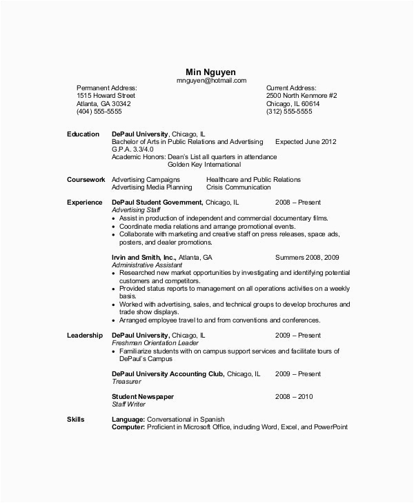 Sample Computer Science Resume Entry Level Puter Science Resume Template 8 Free Word Pdf