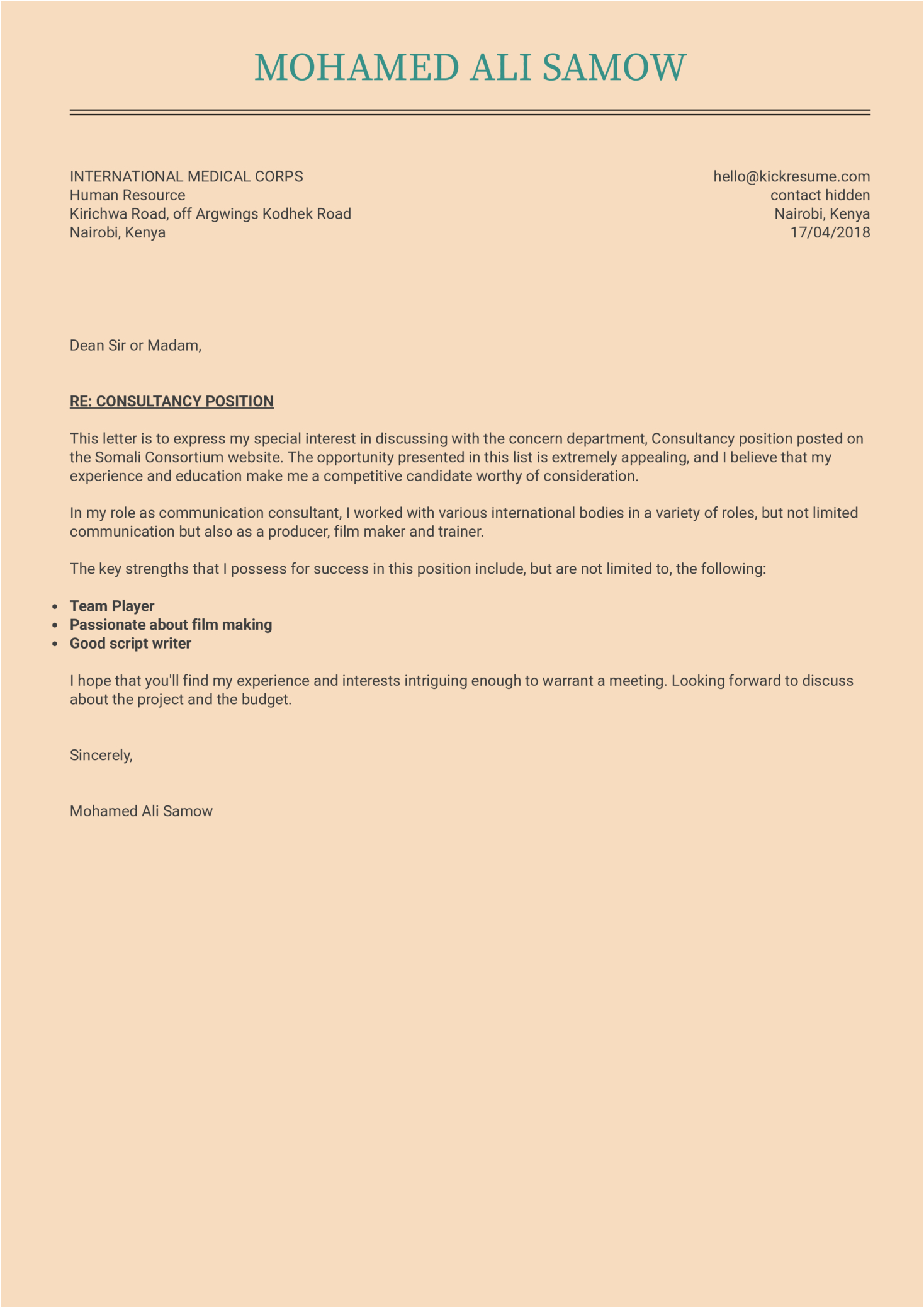 Sample Cover Letter for Resume Project Manager It Project Manager Cover Letter Example