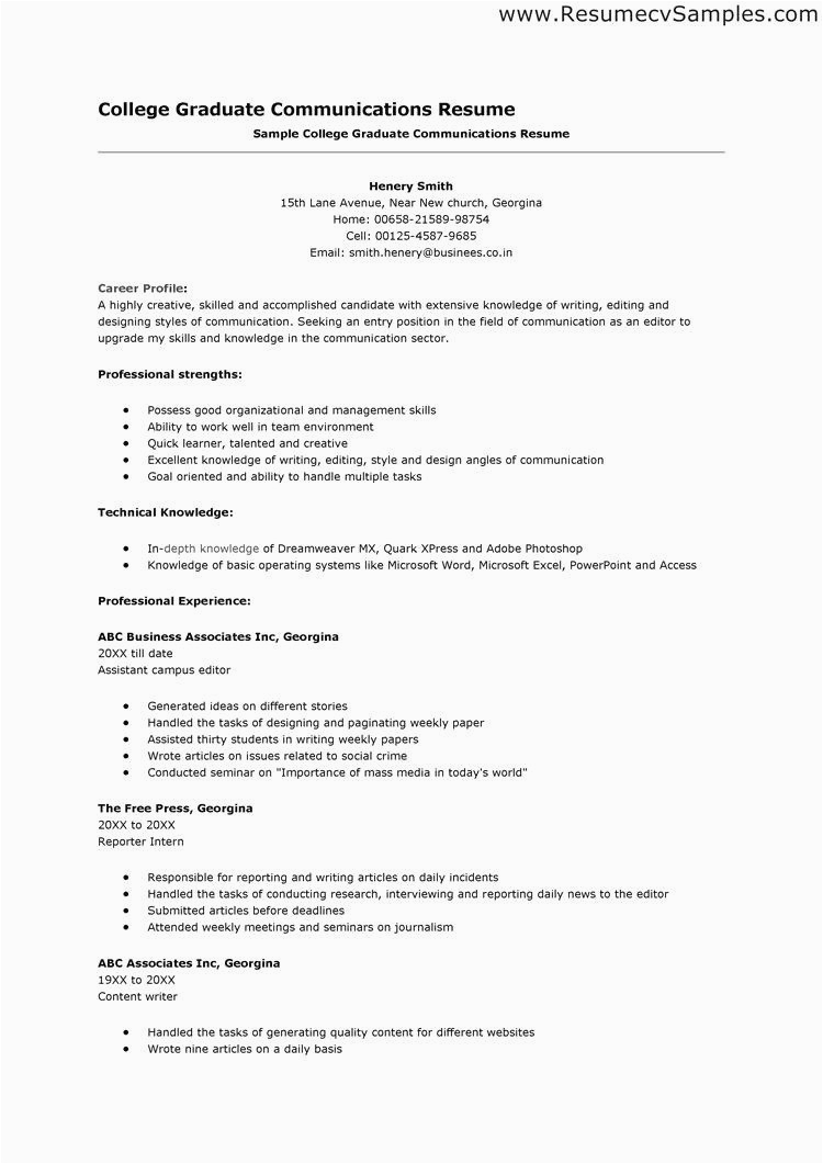 Sample High School Student Resume for College Application College Graduate Resume Template Inspirational High School