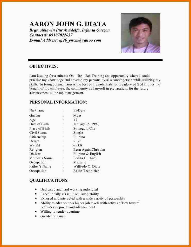 Sample Of Resume Letter for Applying A Job Application Letter for Resume with Images