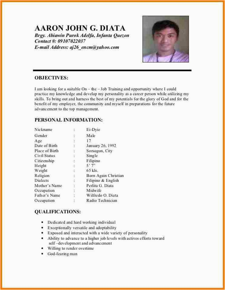 Sample Of Resume Letter for Job Application Application Letter for Resume with Images