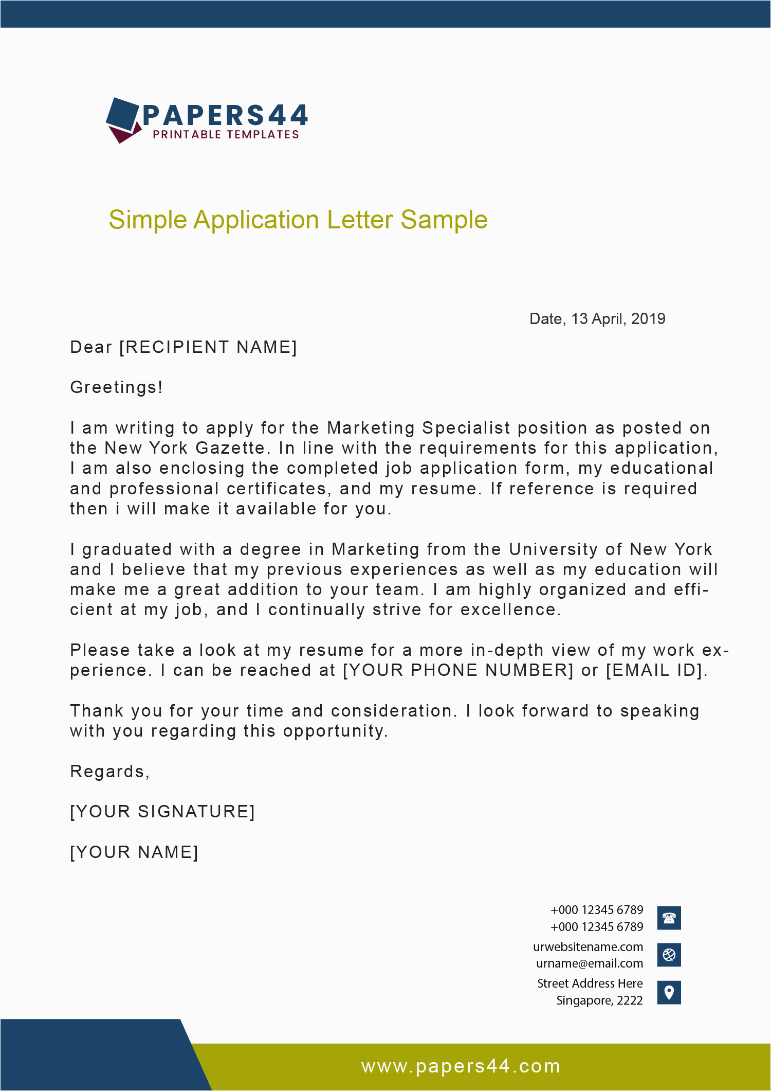 Sample Of Resume Letter for Job Application Resume format for Accountant Database Letter Templates
