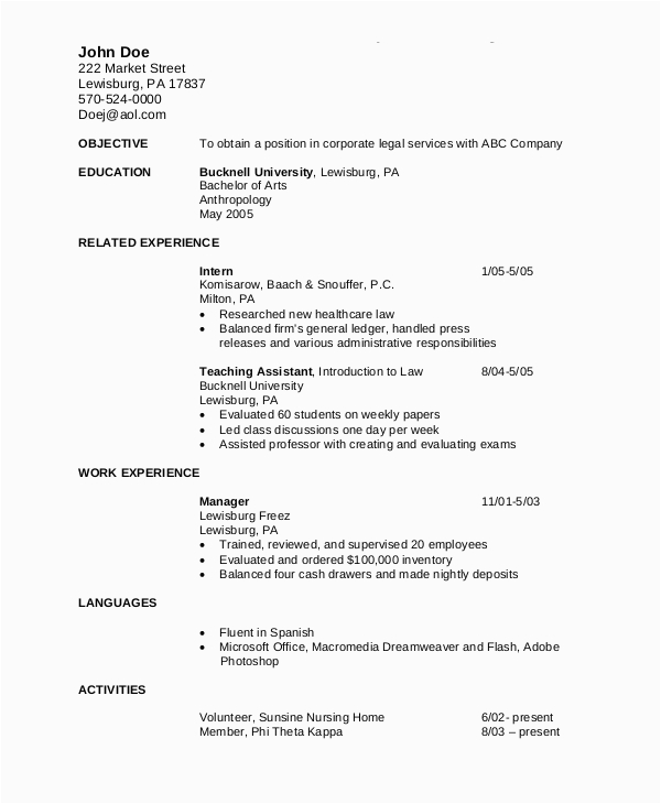 Sample Of Resume Objectives for Career Change Free 7 Sample Career Objective Statement Templates In Ms