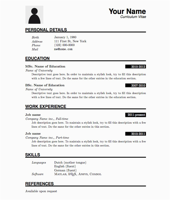 Sample Of Simple Resume In Philippines Sample Resume format – Jobsearch Philippines