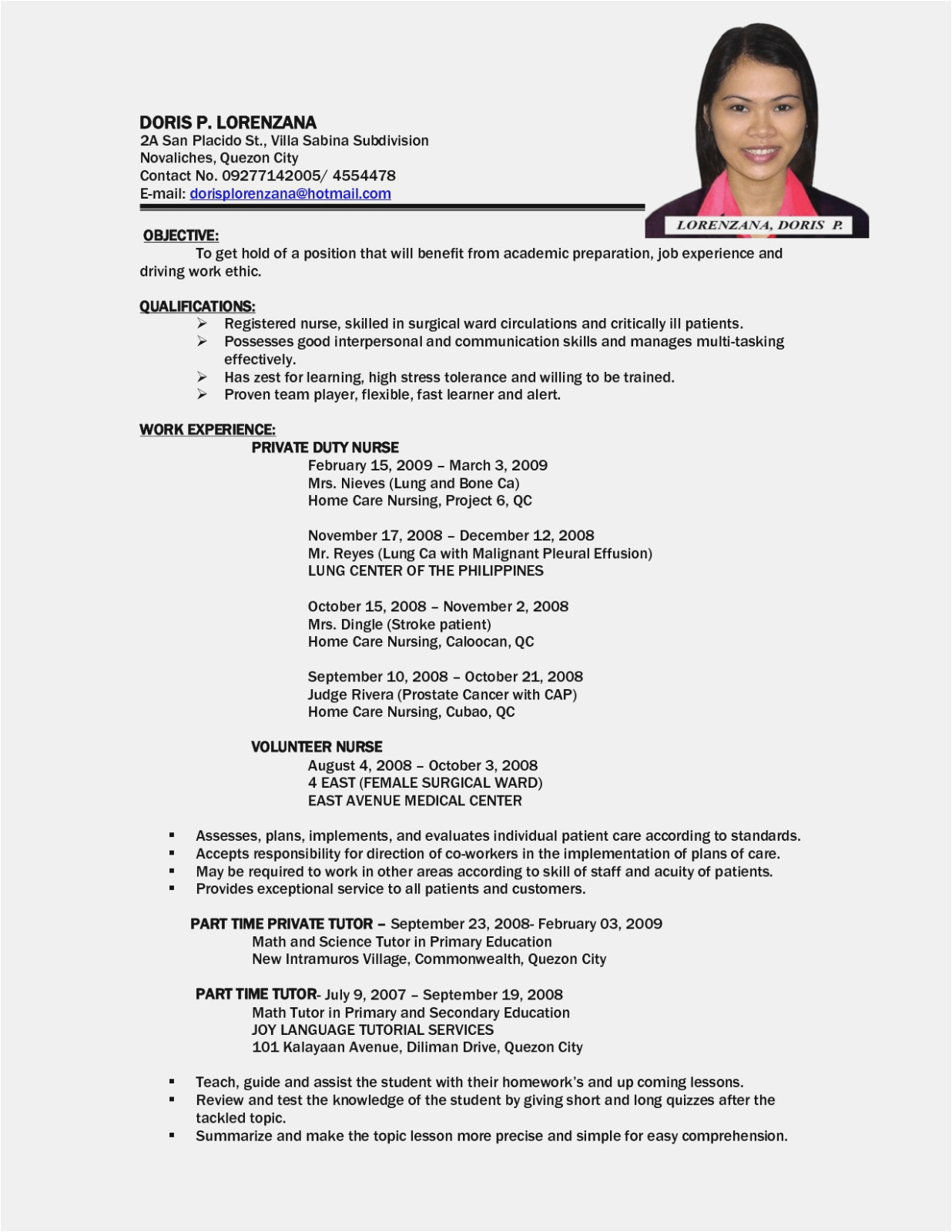 Sample Of Simple Resume In Philippines This Story Behind Ideal