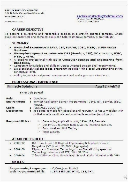 Sample Resume for 2 Years Experience software Developer Python Developer Resume for 2 Years Experience