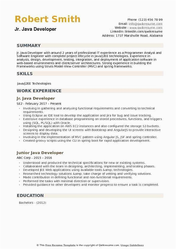 Sample Resume for 2 Years Experience software Developer Ui Developer Sample Resume 2 Years Experience Best