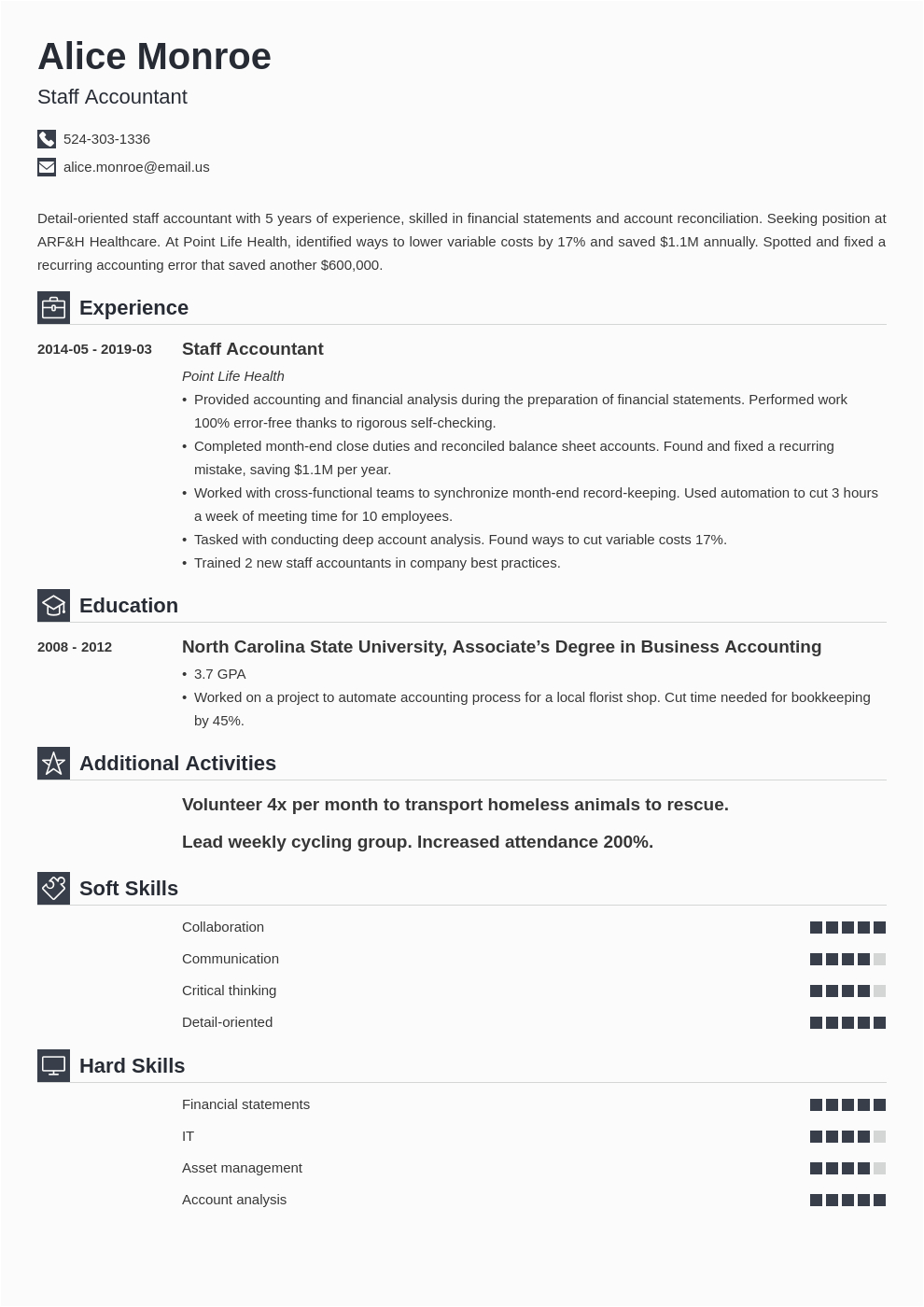 Sample Resume for Accounting Staff In the Philippines Staff Accountant Resume Example Template Iconic In 2020