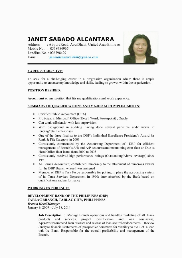 Sample Resume for Accounting Staff In the Philippines Work Experience Resume Sample Philippines 2 Reasons why