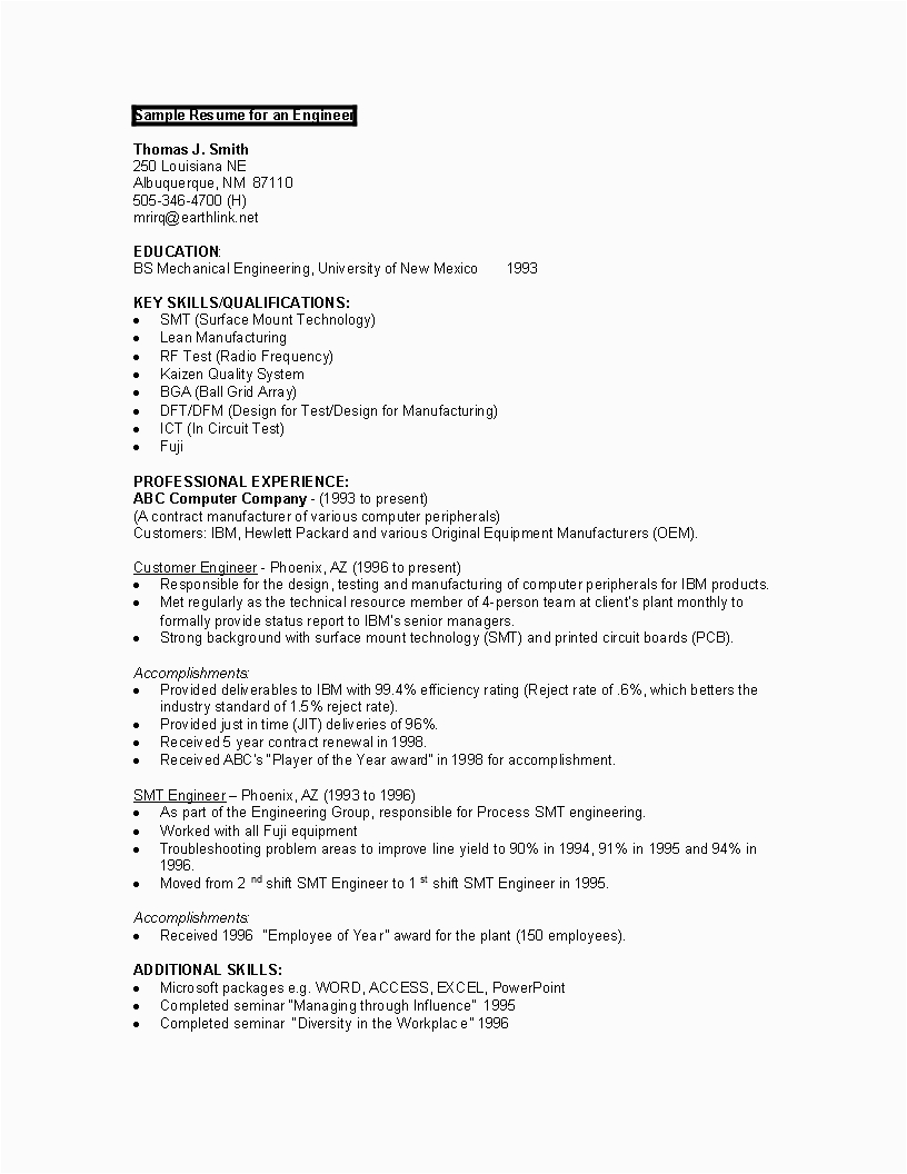 Sample Resume for Computer Engineering Students Sample Puter Engineering Student Resume