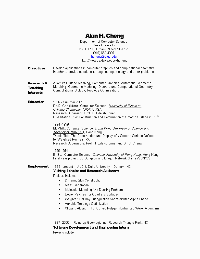 Sample Resume for Computer Science Engineering Students Puter Science Engineering Resume How to Create A