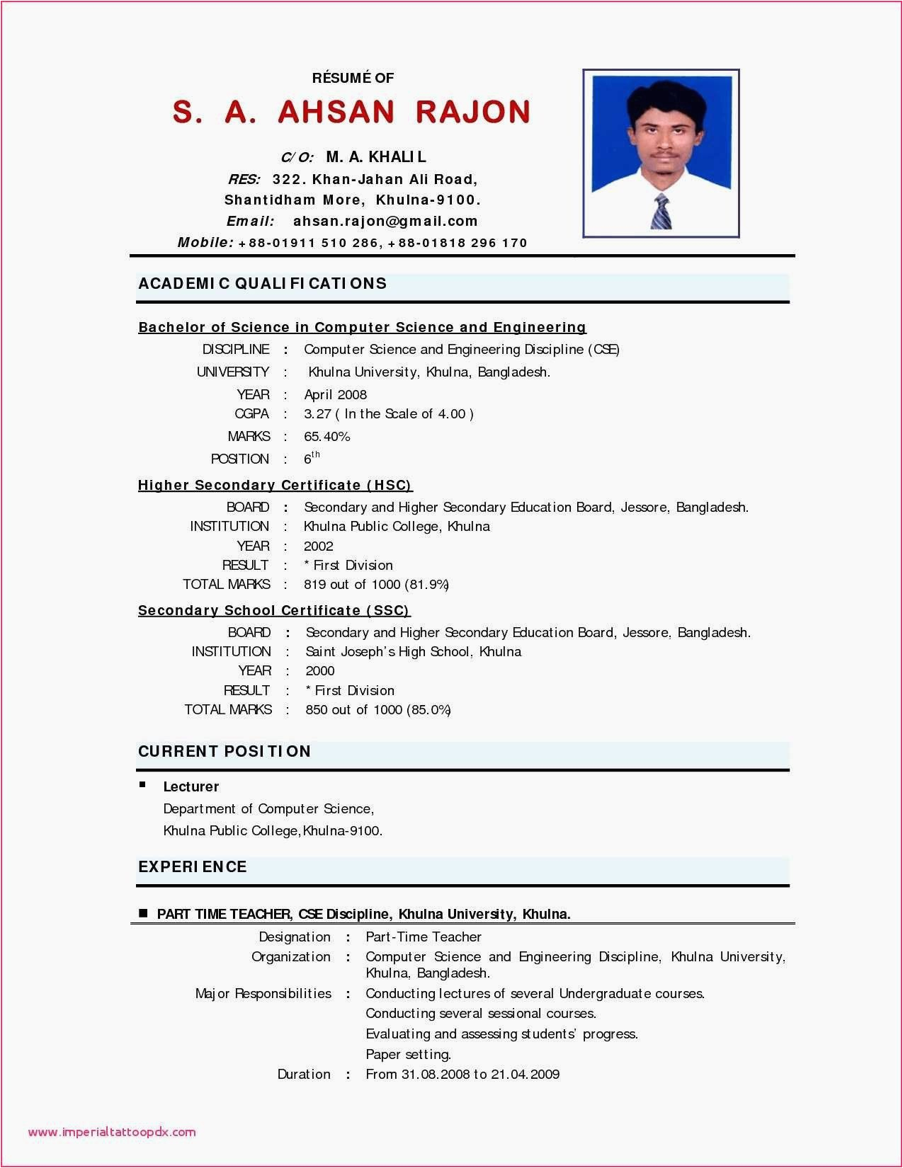 Sample Resume for Computer Science Student Fresher 30 Puter Science Student Resume No Experience In 2020