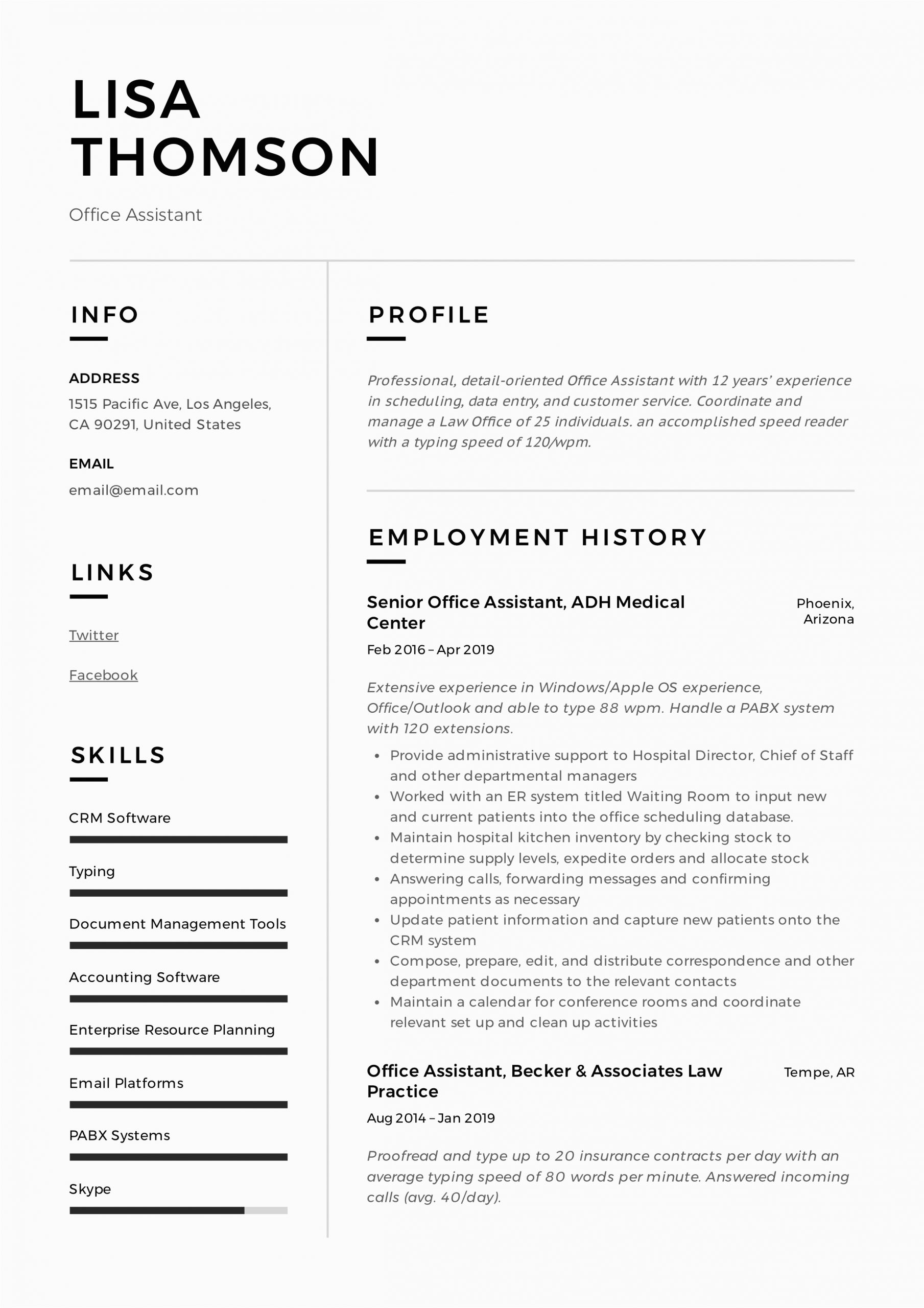 Sample Resume for Executive assistant Office Manager Fice assistant Resume Writing Guide