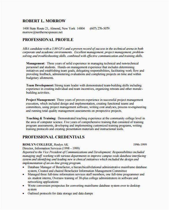 Sample Resume for Executive Mba Application 15 Mba Resume Templates Doc Pdf