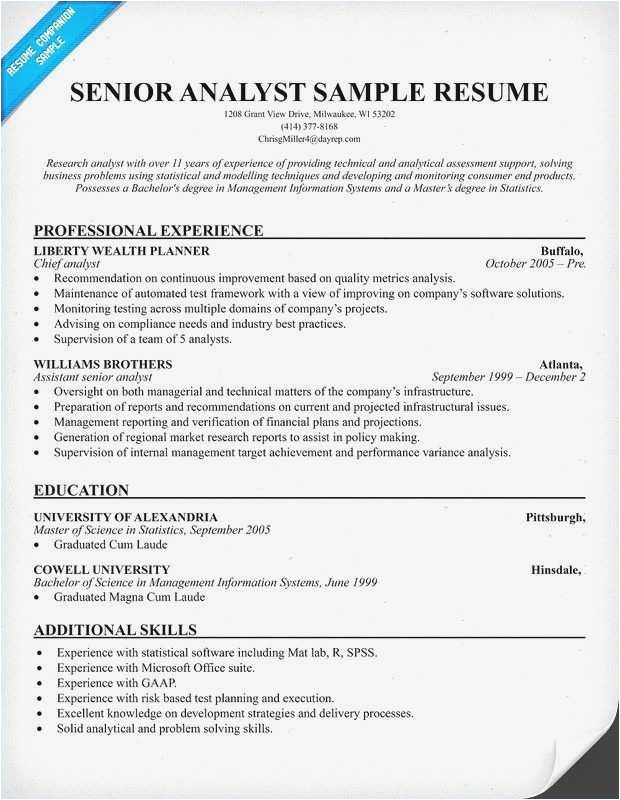 Sample Resume for Financial Analyst Position 11 12 Sample Financial Analyst Resume Lascazuelasphilly