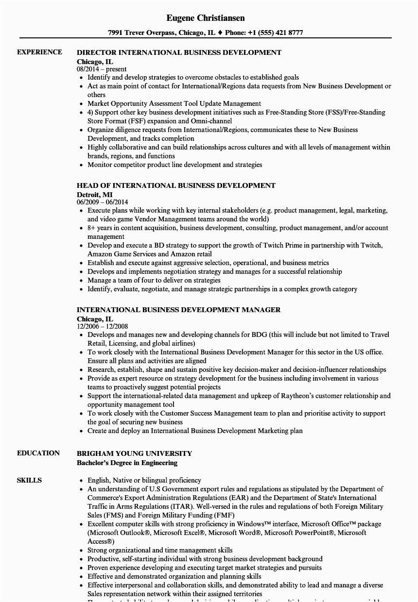 Sample Resume for International Development Jobs International Business Resume Examples Best Resume Examples