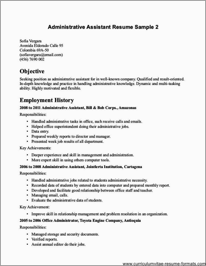 Sample Resume for School Office assistant School Fice assistant Resume
