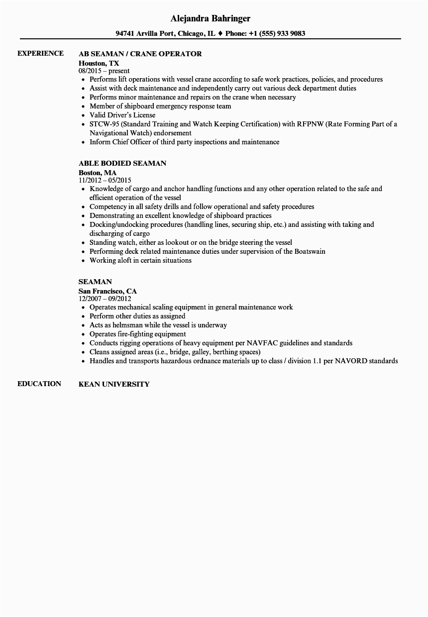 Sample Resume for Seaman Engine Cadet Curriculum Vita Cv format for Seaman Best Resume Examples