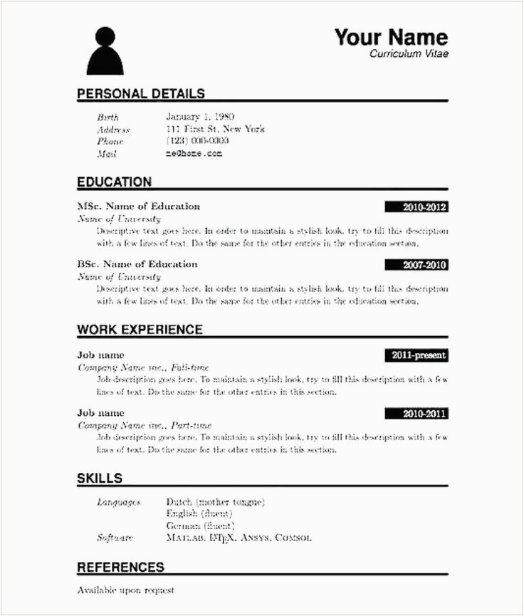 Sample Resume format for Freshers Pdf Free Download Fresher Cv format Free Download