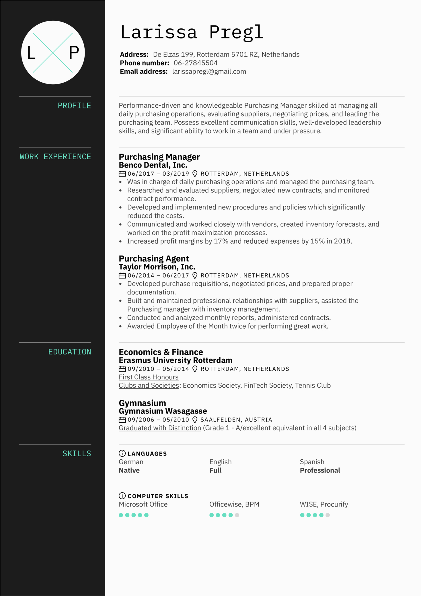 Sample Resume format for Purchase Executive Purchase Executive Resume In Word format Purchasing