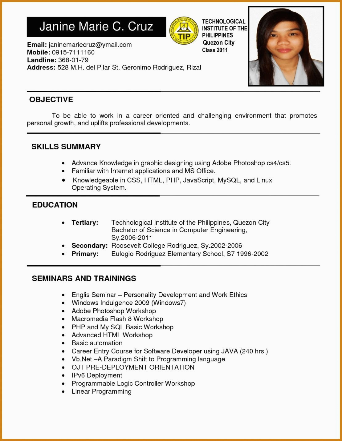 Sample Resume Objective for Ojt tourism Students Objective In Resume for tourism Student Elbosqueambulante