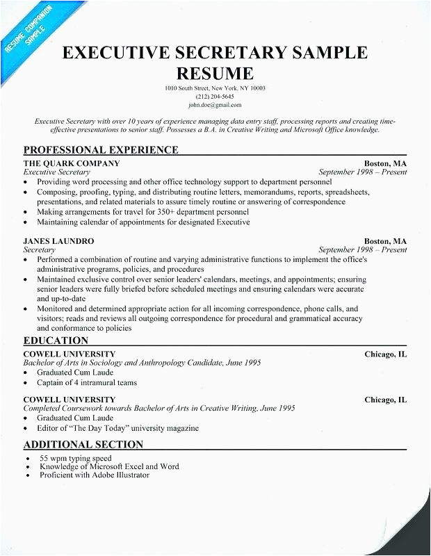 Sample Resume Objective for Secretary Position 11 12 Legal Secretary Resume Objectives