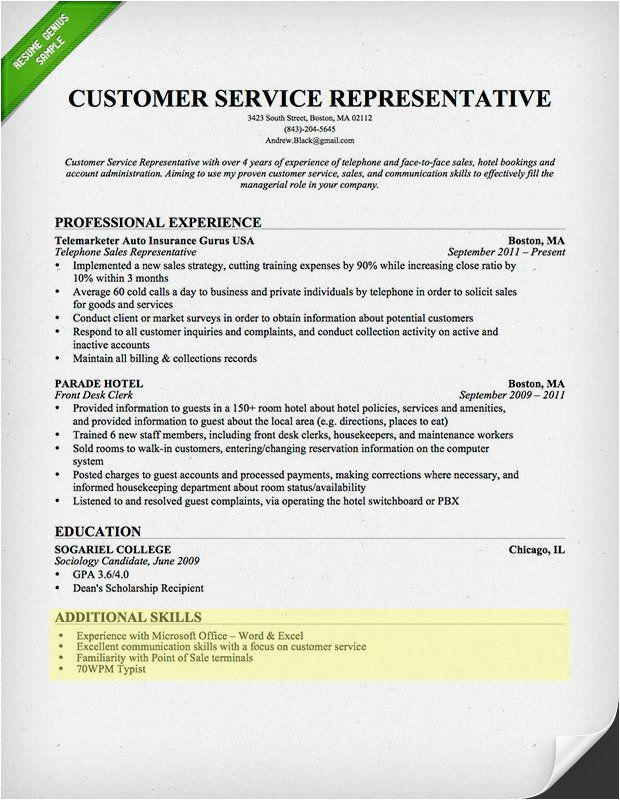 Sample Resume Skills Section Customer Service 100 Skills for Your Resume [& How to Include them