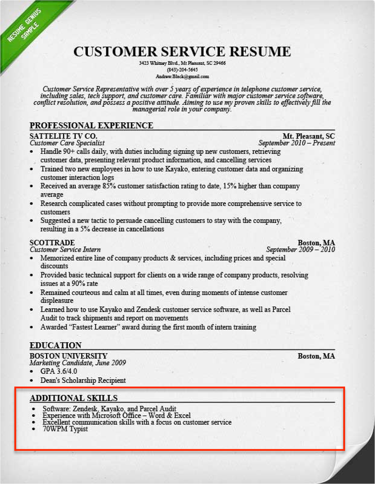 Sample Resume Skills Section Customer Service Resume Skills Section 250 Skills for Your Resume