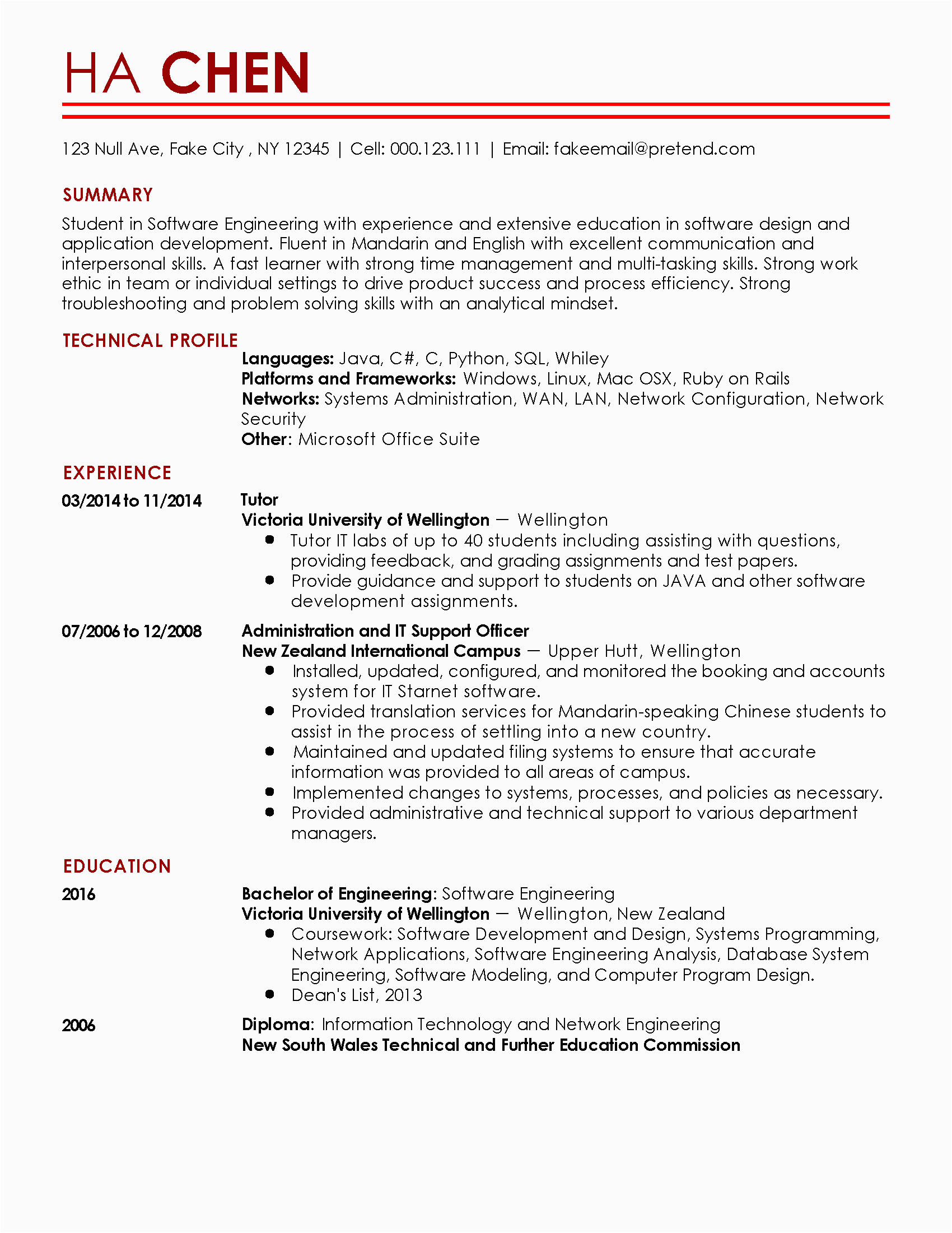 Sample Resume software Engineer Entry Level Professional Entry Level software Engineer Templates to