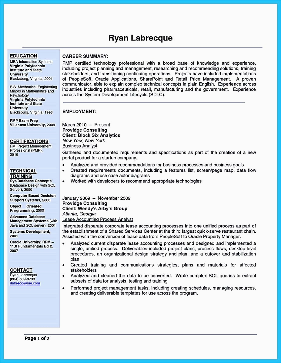 Sample Resume Summary for Business Analyst Create Your astonishing Business Analyst Resume and Gain