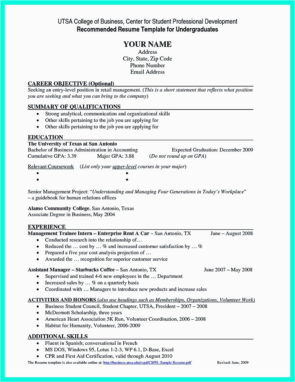 Sample Resume Summary for College Student Current College Student Resume is Designed for Fresh