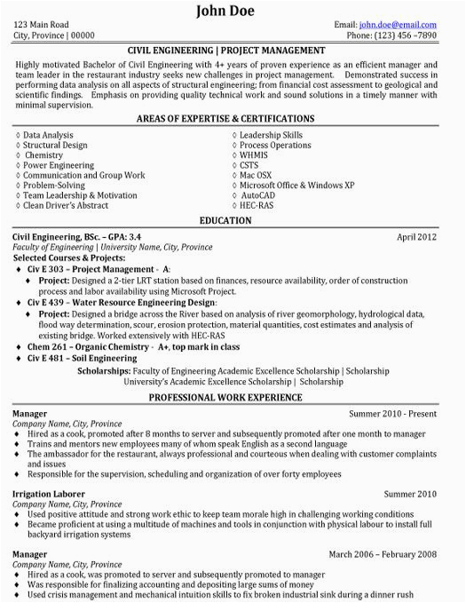 Civil Engineering Project Manager Resume Sample 10 Best Images About Best Project Manager Resume Templates