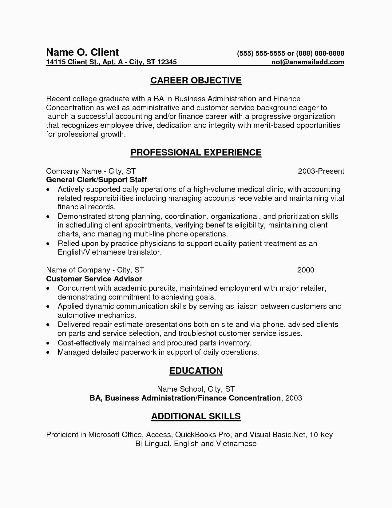 Entry Level Accounting Bookkeeping Resume Sample 25 Entry Level Accounting Cover Letter In 2020