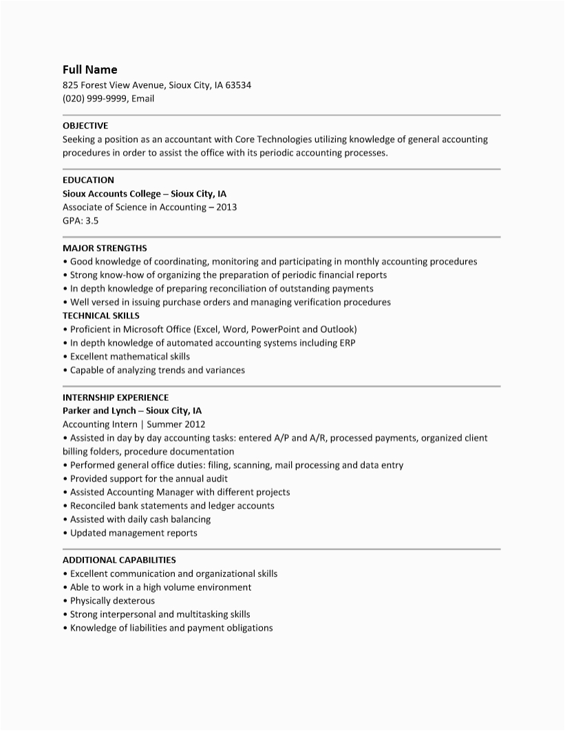 Entry Level Accounting Bookkeeping Resume Sample Entry Level Accounting Resume Template Resume Templates