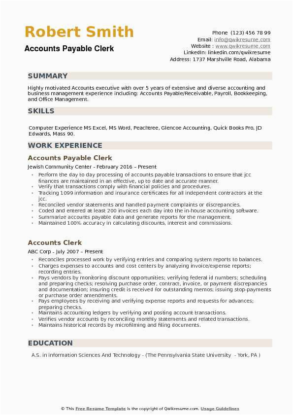 Entry Level Accounting Clerk Resume Sample Entry Level Accounting Clerk Resume Sample