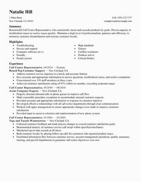 Entry Level Call Center Resume Sample 8 Call Center Resume Samples & the Skills to Include
