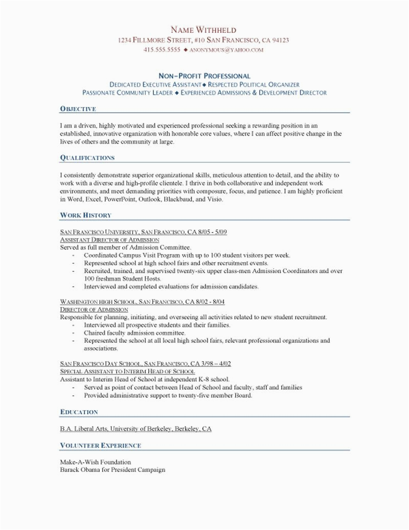 Non Profit Resume Objective Statement Samples 12 Resume Objective for Non Profit Examples Radaircars