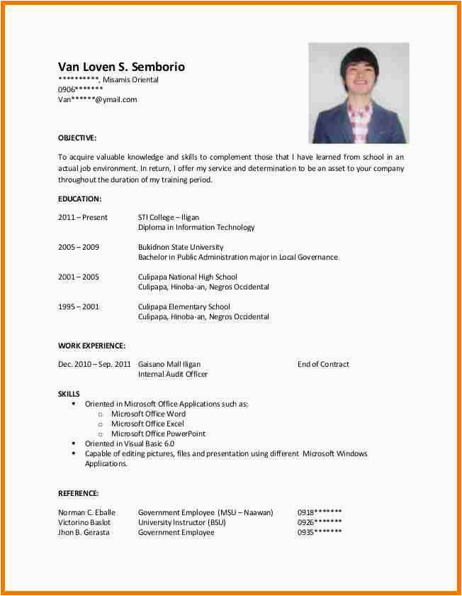 Ojt Resume Sample for Accounting Student Application Letter for Ojt Mple Resume Sample Accounting
