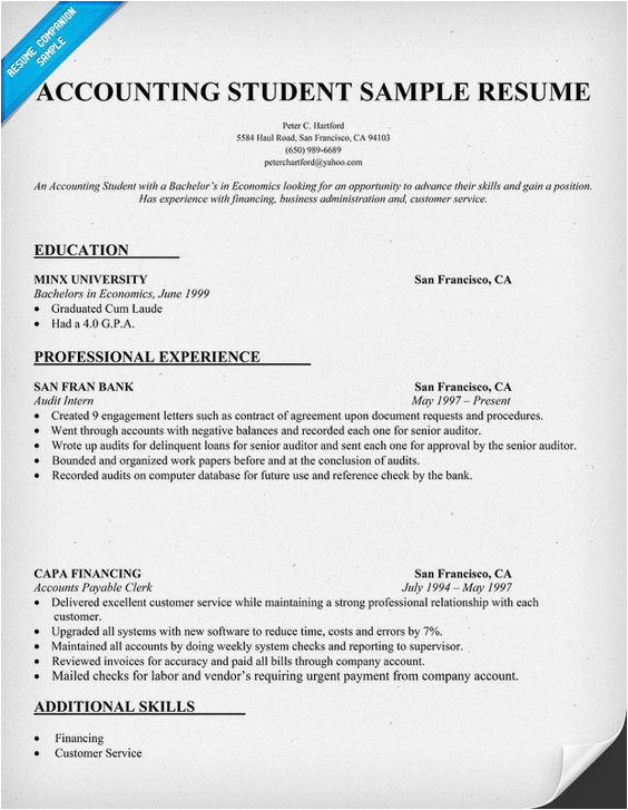 Ojt Resume Sample for Accounting Student Student Accounting and Accounting Student On Pinterest