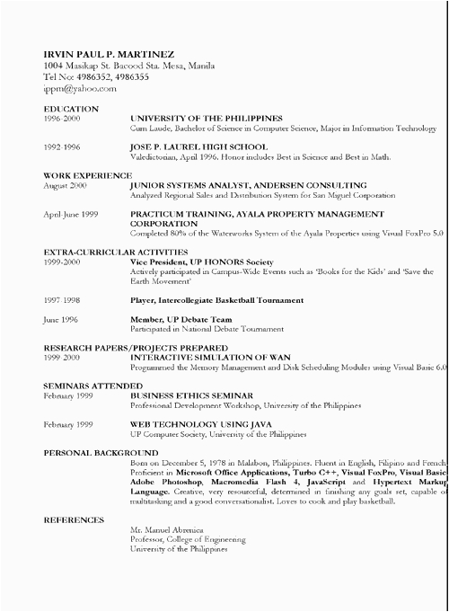 Resume Trainings and Seminars attended Sample Philrecruit Line Resume Elements Resume Trainings and Seminars attended Sample Philrecruit Line Resume Elements